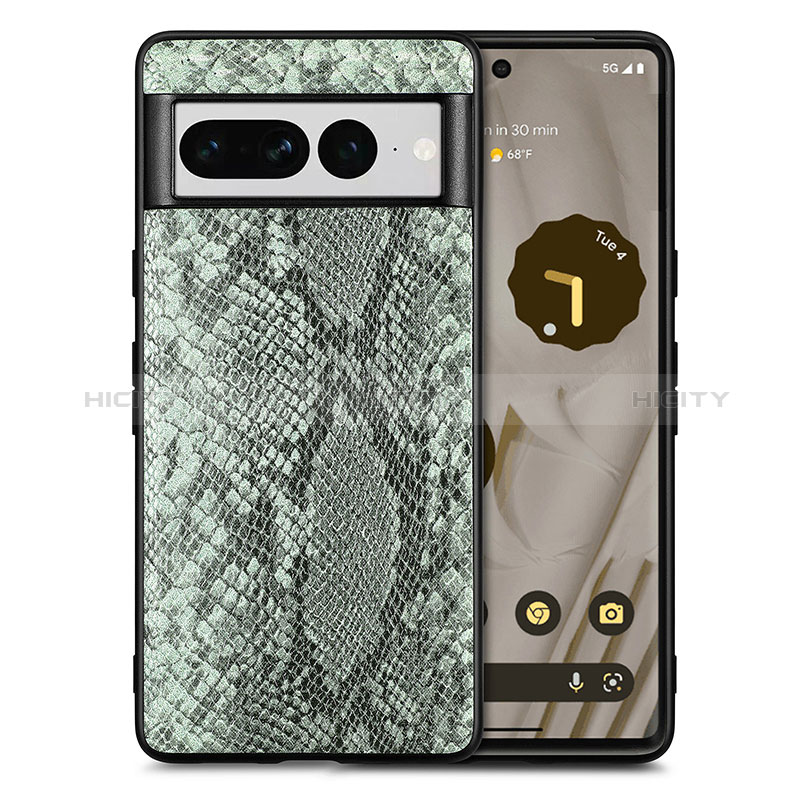 Funda Lujo Cuero Carcasa S02D para Google Pixel 7 Pro 5G Verde