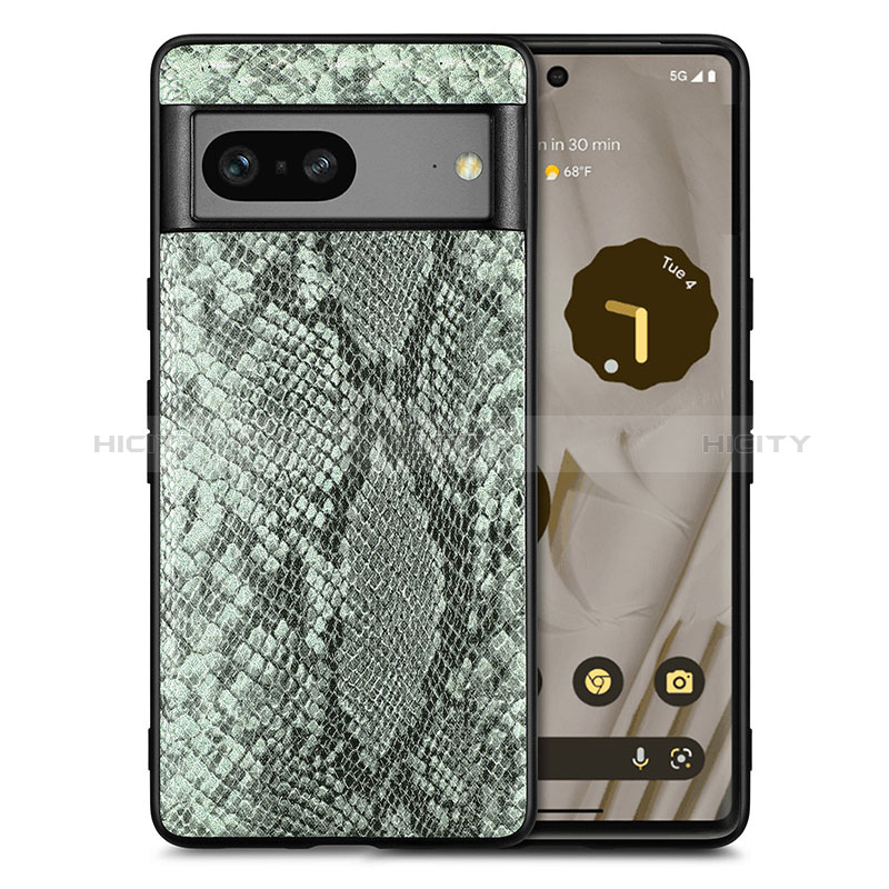 Funda Lujo Cuero Carcasa S02D para Google Pixel 7a 5G Verde