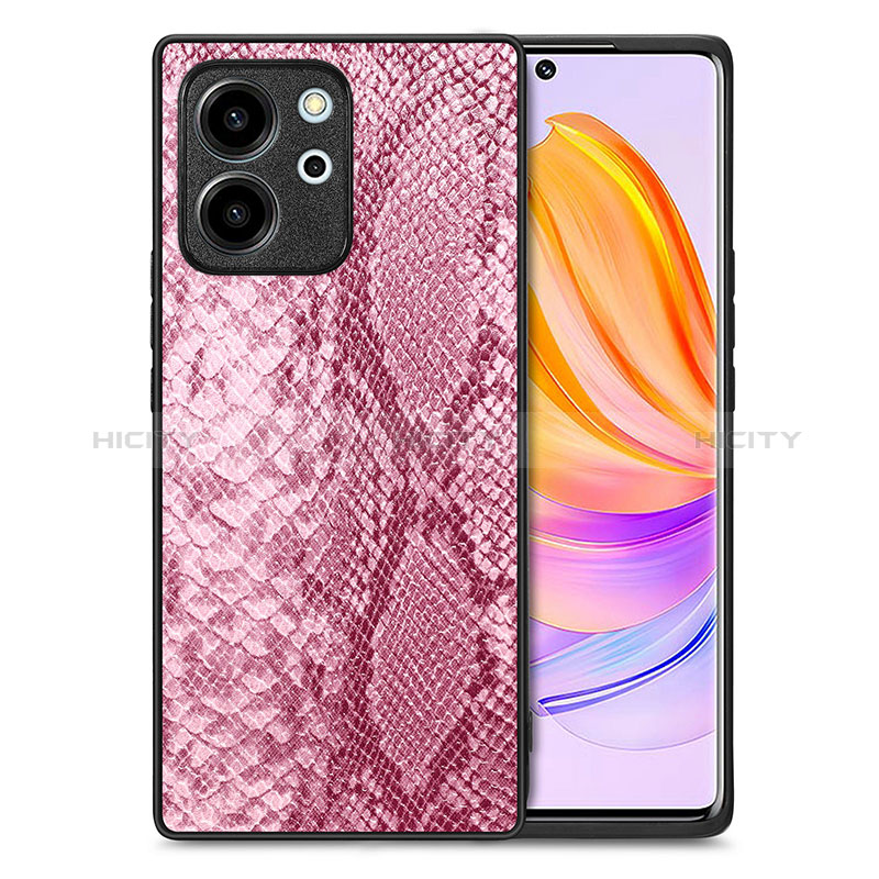 Funda Lujo Cuero Carcasa S02D para Huawei Honor 80 SE 5G Rosa