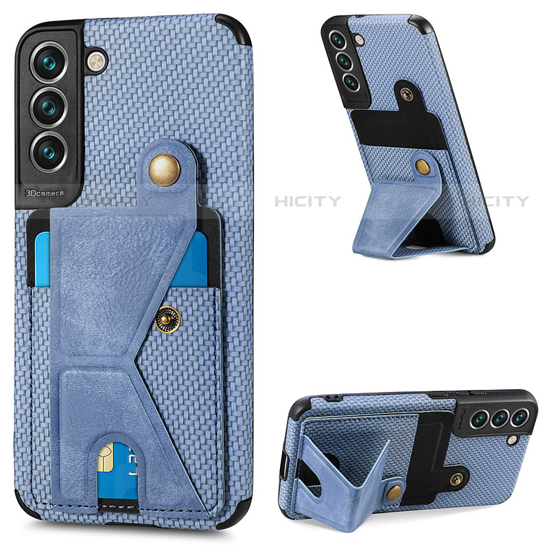 Funda Lujo Cuero Carcasa S02D para Samsung Galaxy S22 Plus 5G Azul