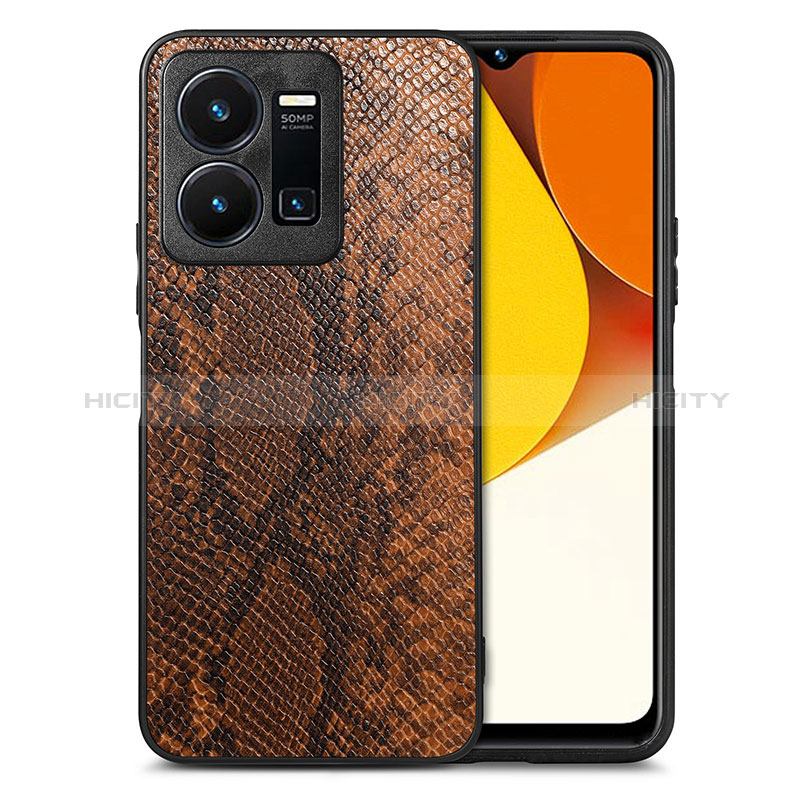 Funda Lujo Cuero Carcasa S02D para Vivo Y35 4G