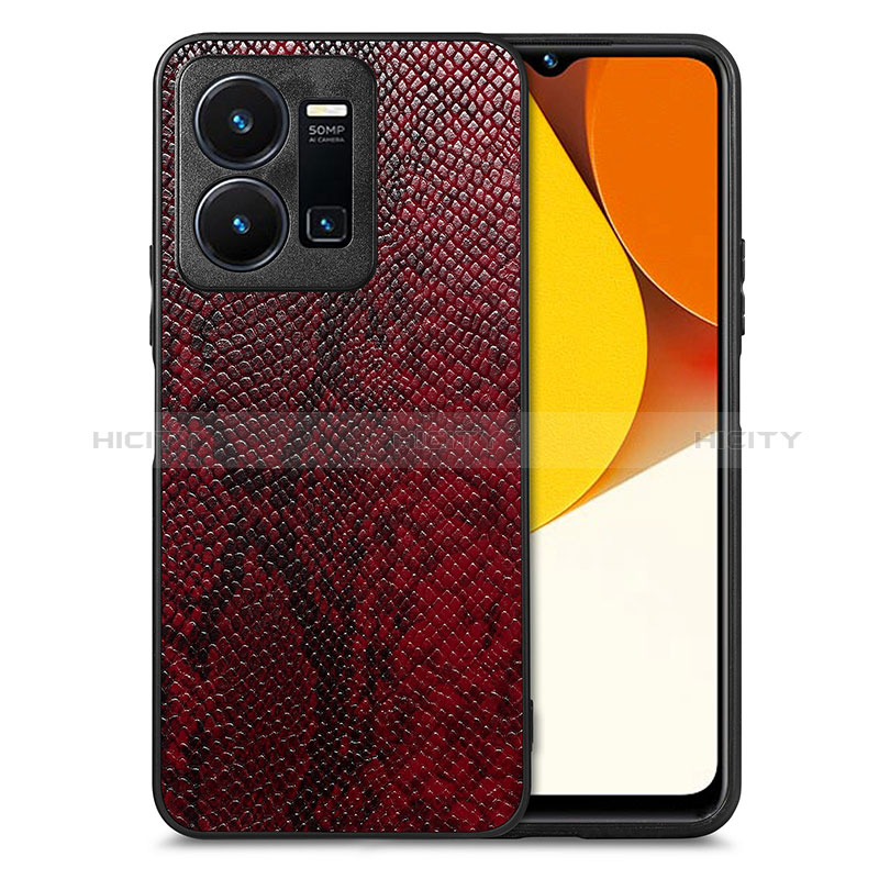 Funda Lujo Cuero Carcasa S02D para Vivo Y35 4G