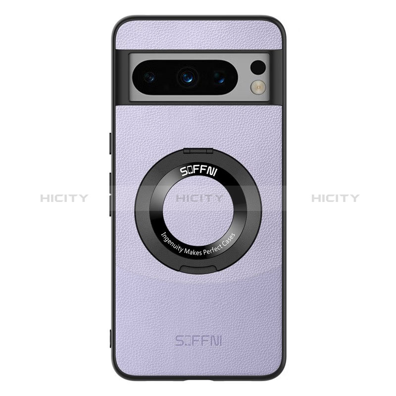 Funda Lujo Cuero Carcasa S03 para Google Pixel 8 Pro 5G Morado