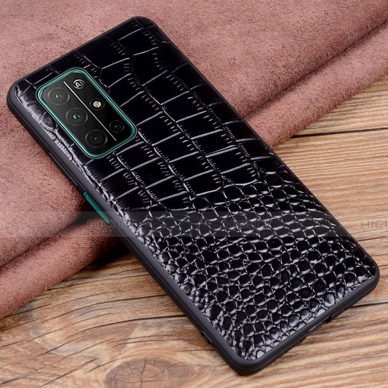 Funda Lujo Cuero Carcasa S03 para Huawei Honor 30S Negro