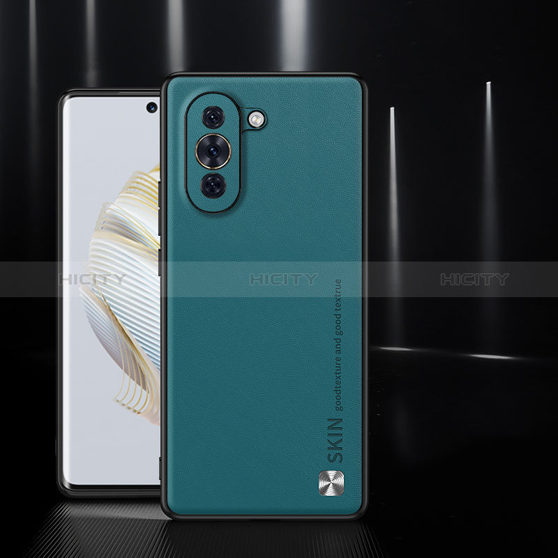 Funda Lujo Cuero Carcasa S03 para Huawei Nova 10 Cian