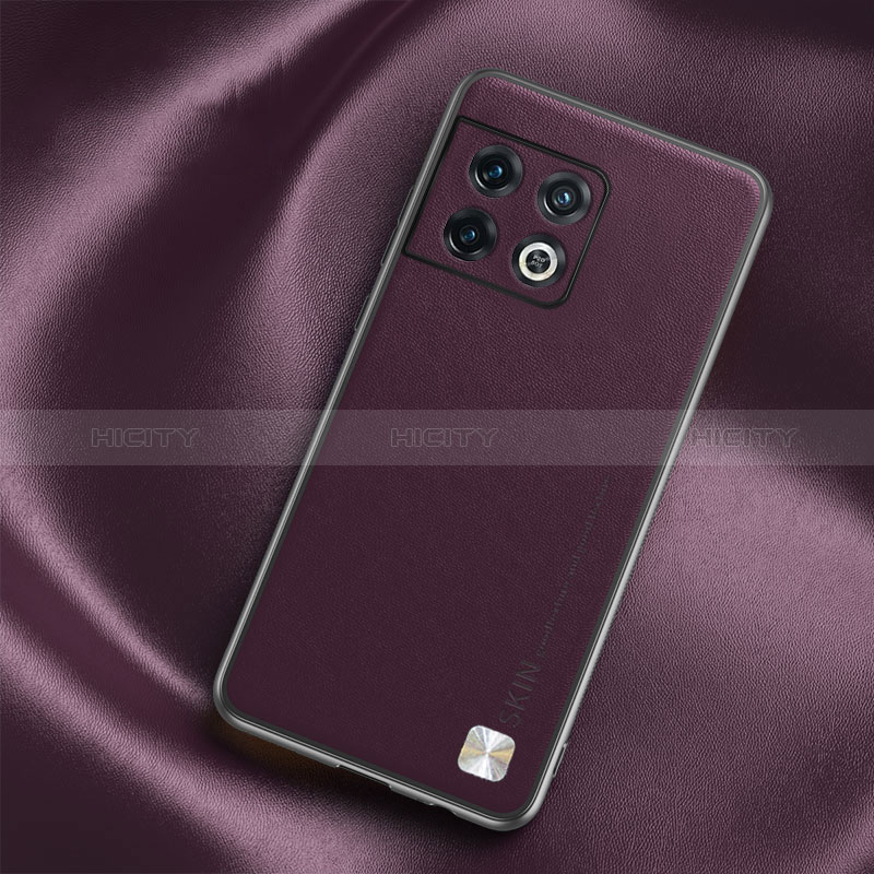 Funda Lujo Cuero Carcasa S03 para OnePlus 10 Pro 5G Morado