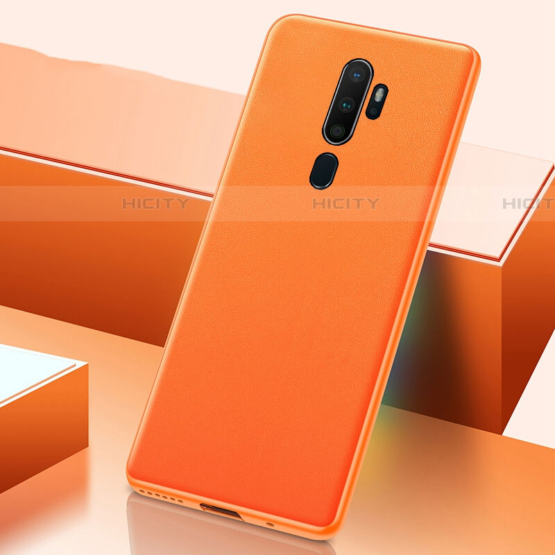 Funda Lujo Cuero Carcasa S03 para Oppo A11 Naranja