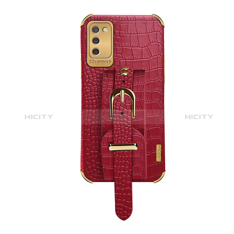 Funda Lujo Cuero Carcasa S03 para Samsung Galaxy A02s Rojo