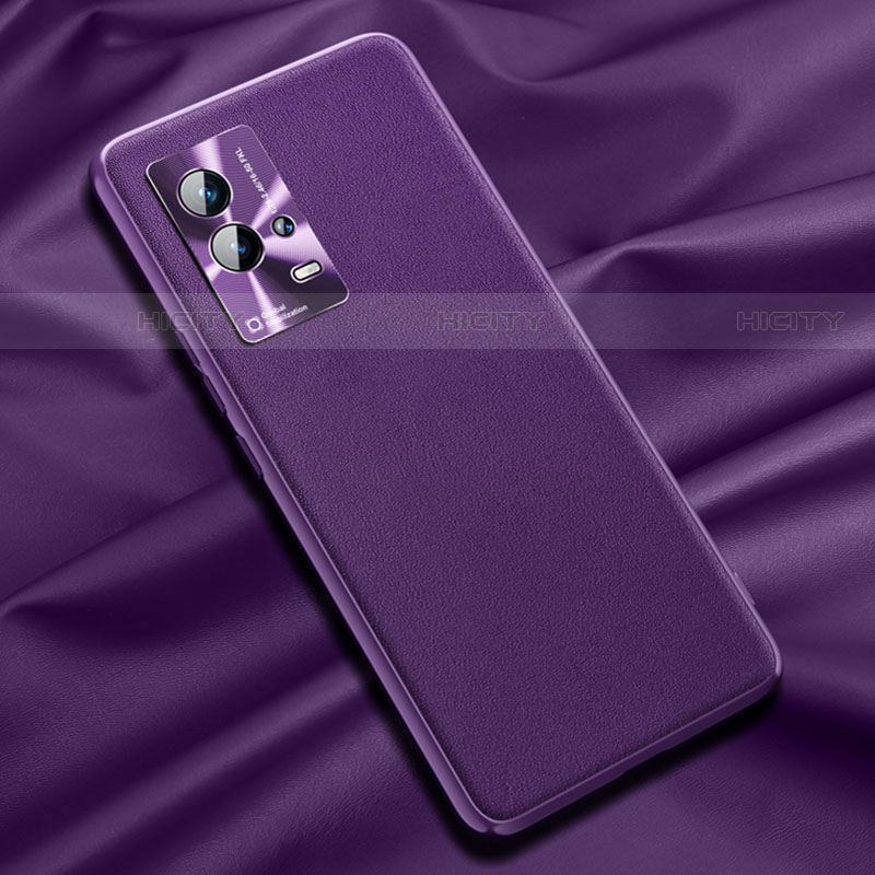 Funda Lujo Cuero Carcasa S03 para Vivo iQOO 8 Pro 5G Morado