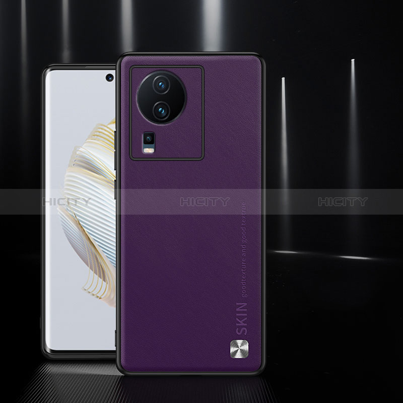 Funda Lujo Cuero Carcasa S03 para Vivo iQOO Neo7 SE Morado