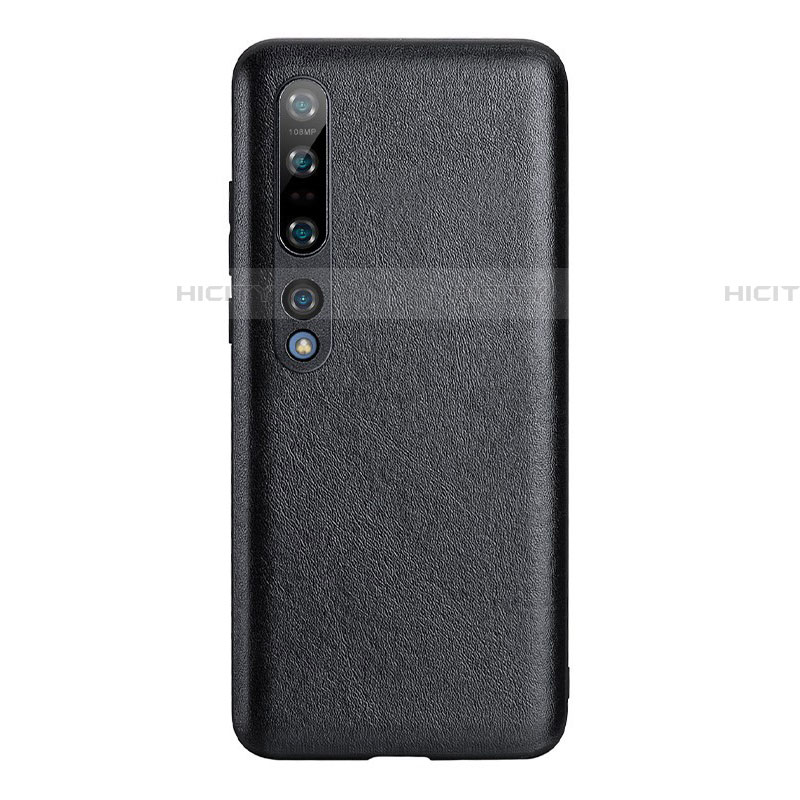 Funda Lujo Cuero Carcasa S03 para Xiaomi Mi 10 Pro Negro