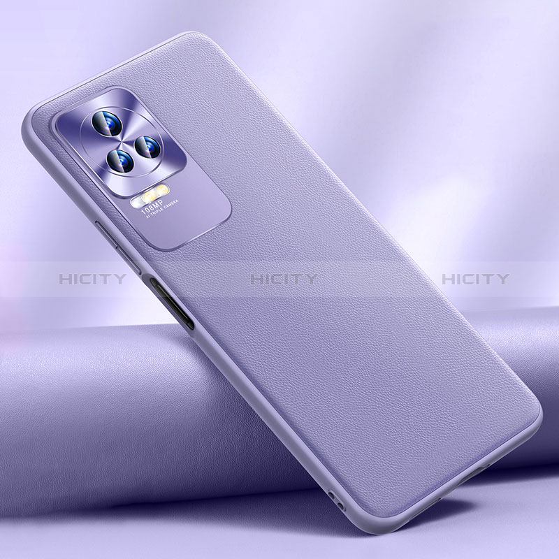 Funda Lujo Cuero Carcasa S03 para Xiaomi Poco F4 5G Purpura Claro