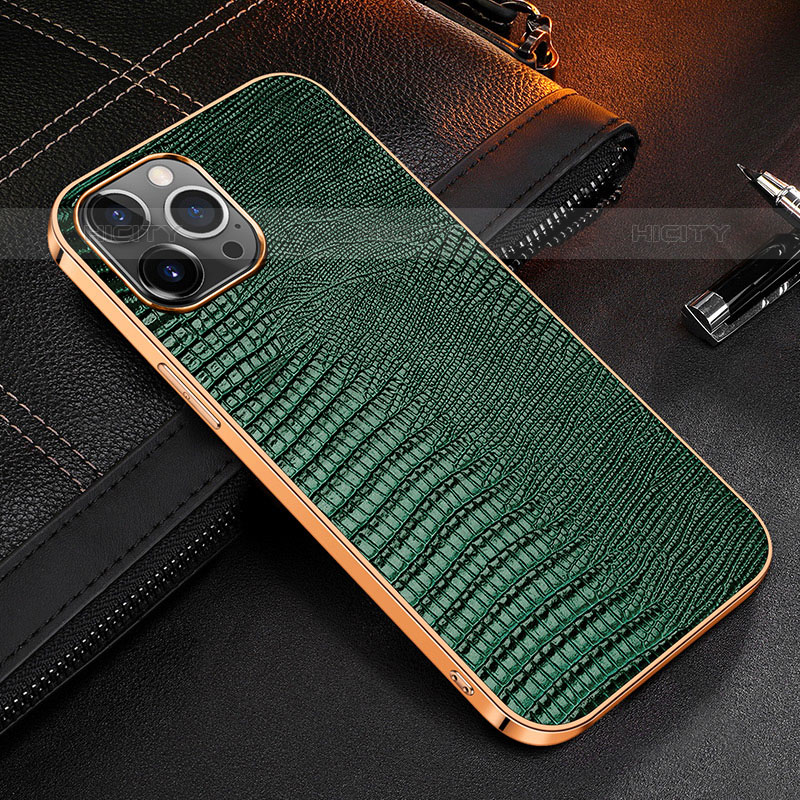 Funda Lujo Cuero Carcasa S04 para Apple iPhone 15 Pro