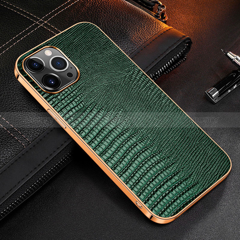 Funda Lujo Cuero Carcasa S04 para Apple iPhone 15 Pro Max