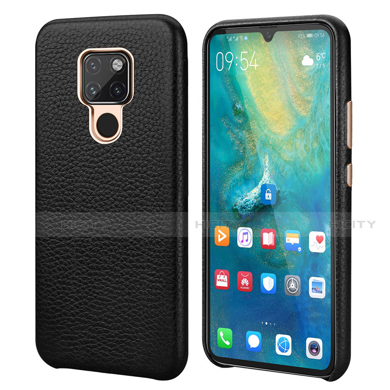 Funda Lujo Cuero Carcasa S04 para Huawei Mate 20 Negro