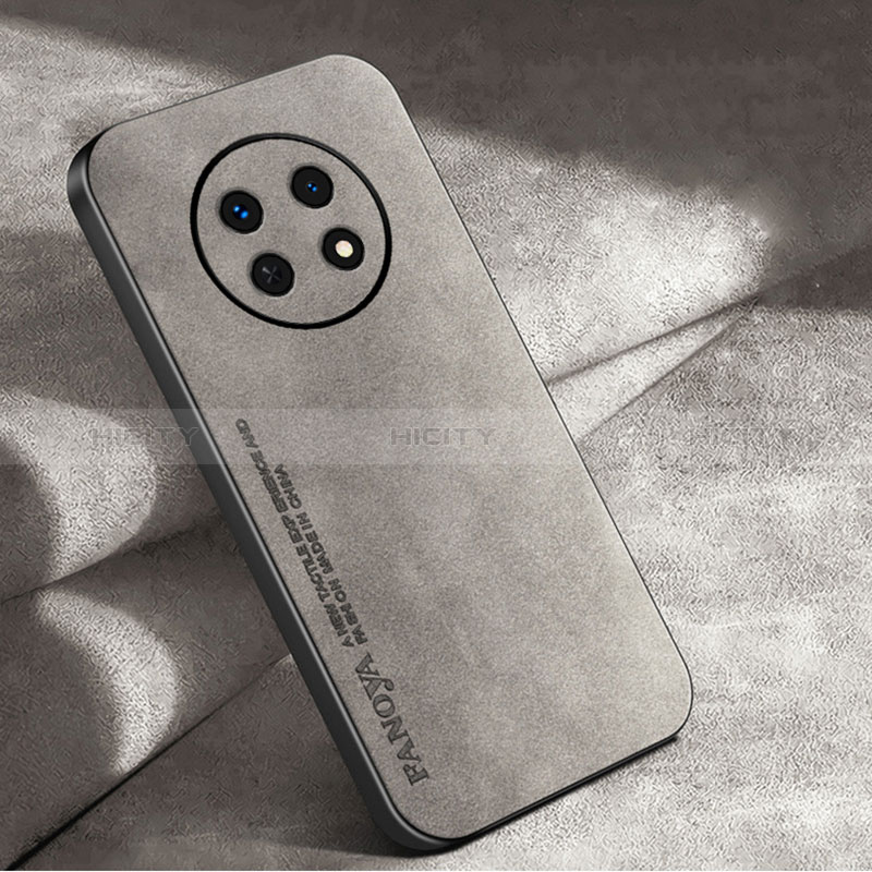 Funda Lujo Cuero Carcasa S04 para Oppo A2 Pro 5G Gris