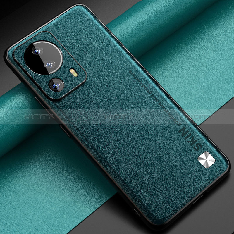 Funda Lujo Cuero Carcasa S04 para Xiaomi Civi 2 5G Verde