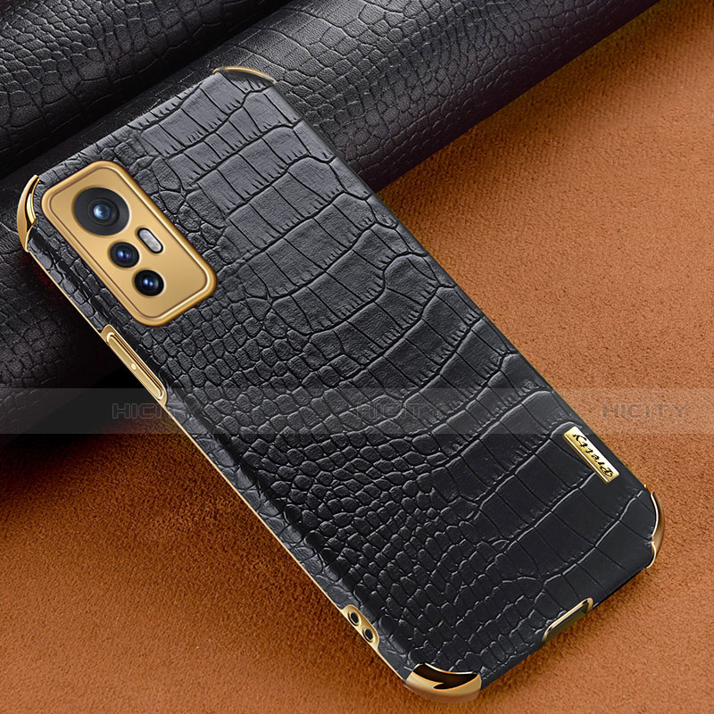 Funda Lujo Cuero Carcasa S04 para Xiaomi Mi 12 5G Negro