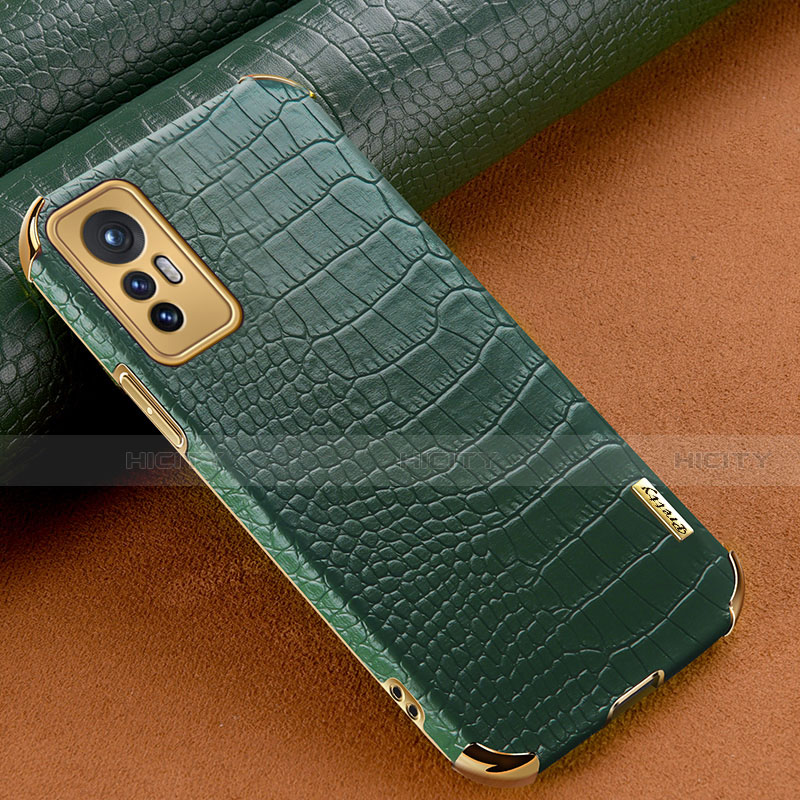 Funda Lujo Cuero Carcasa S04 para Xiaomi Mi 12 5G Verde