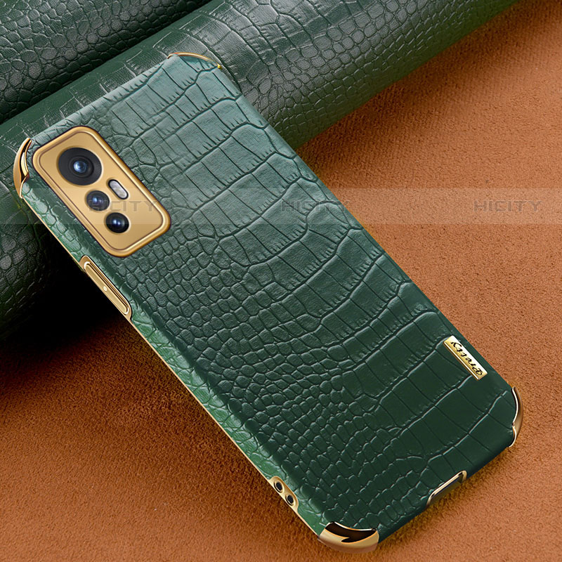 Funda Lujo Cuero Carcasa S04 para Xiaomi Mi 12 Pro 5G Verde