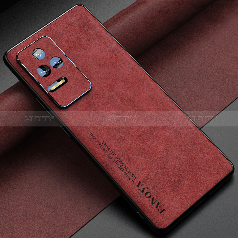 Funda Lujo Cuero Carcasa S04 para Xiaomi Redmi K50 Pro 5G Rojo