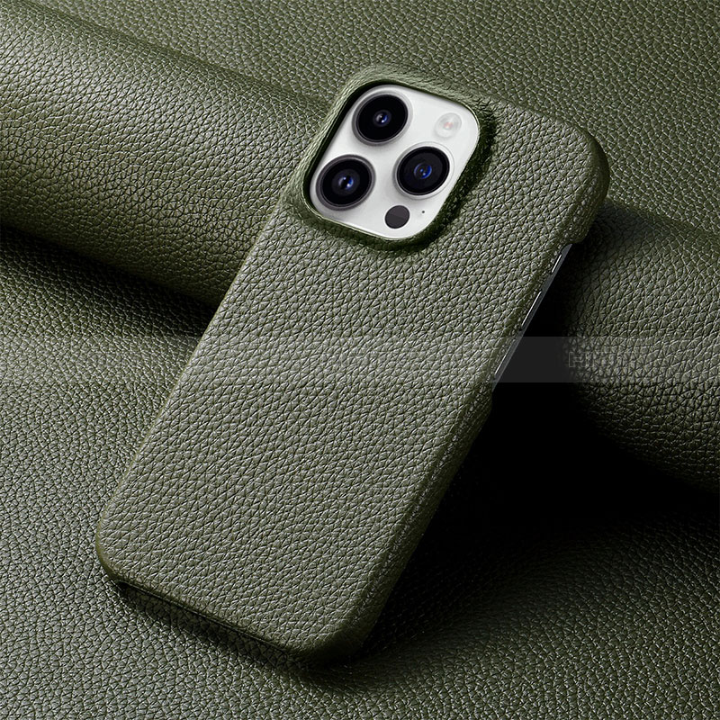 Funda Lujo Cuero Carcasa S04D para Apple iPhone 16 Pro Max