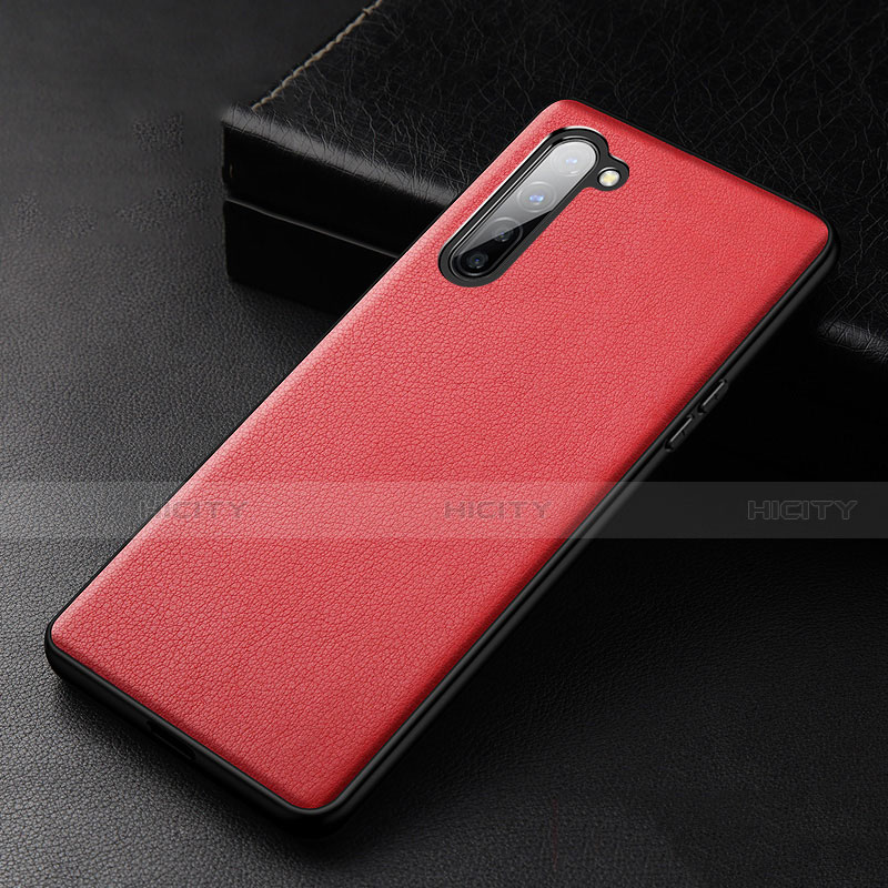 Funda Lujo Cuero Carcasa S05 para Oppo K7 5G Rojo