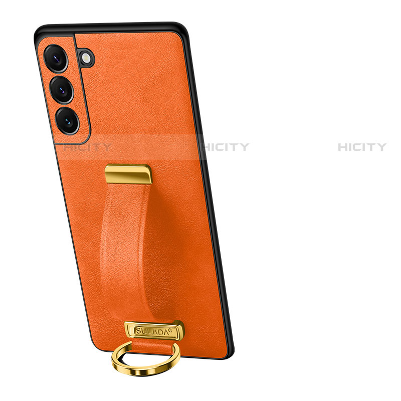 Funda Lujo Cuero Carcasa S05 para Samsung Galaxy S21 Plus 5G Naranja