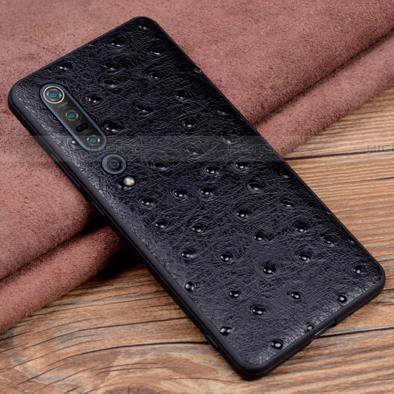 Funda Lujo Cuero Carcasa S05 para Xiaomi Mi 10 Pro Negro