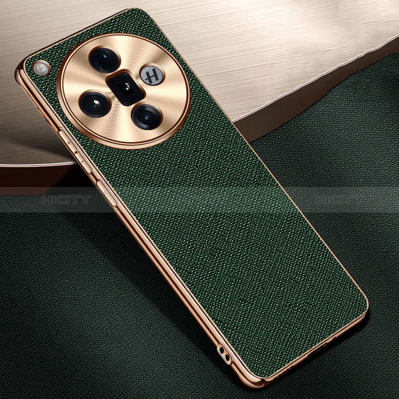 Funda Lujo Cuero Carcasa S06 para Oppo Find X7 5G Verde