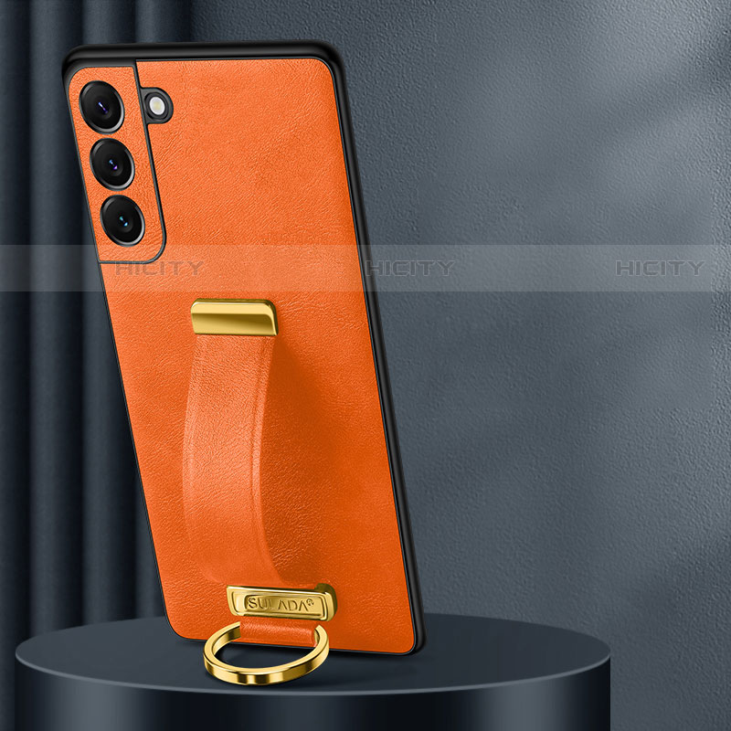 Funda Lujo Cuero Carcasa S06 para Samsung Galaxy S21 FE 5G Naranja