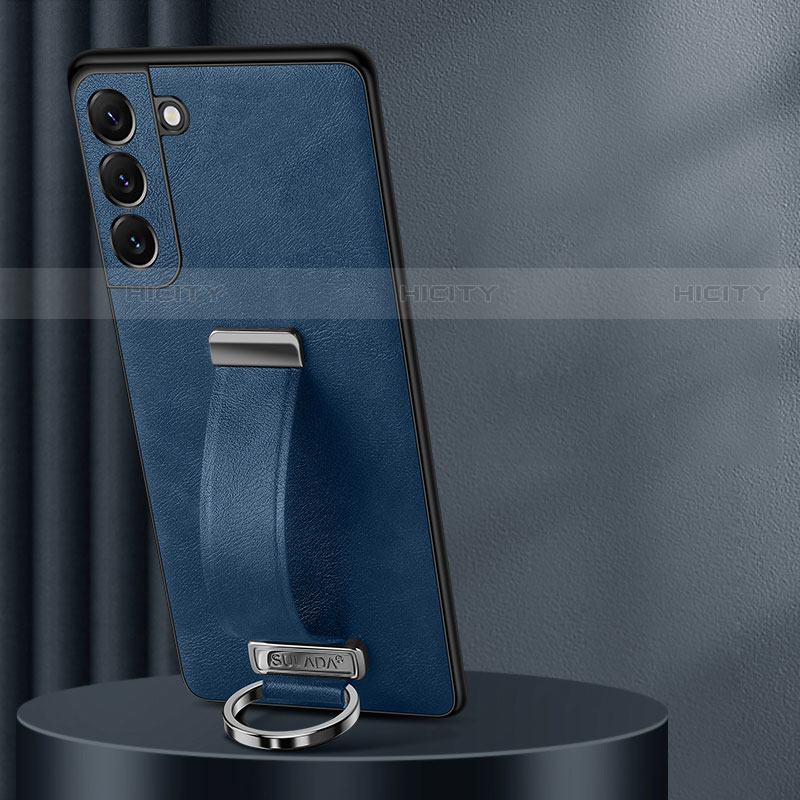 Funda Lujo Cuero Carcasa S06 para Samsung Galaxy S21 Plus 5G Azul