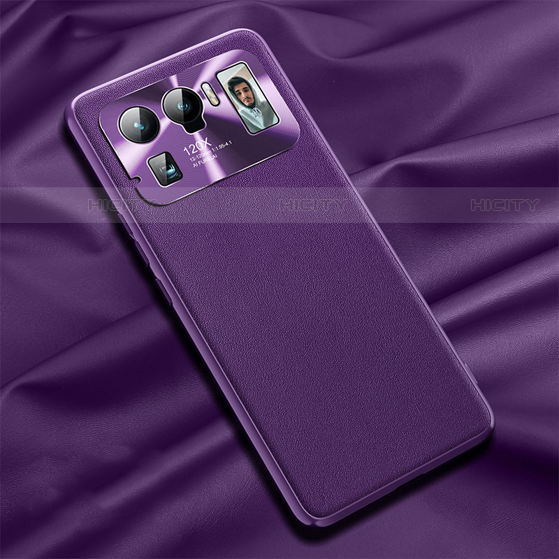 Funda Lujo Cuero Carcasa S06 para Xiaomi Mi 11 Ultra 5G Morado