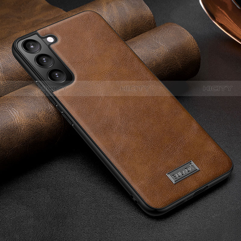 Funda Lujo Cuero Carcasa S07 para Samsung Galaxy S23 Plus 5G Marron