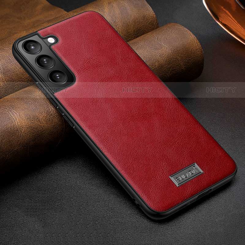 Funda Lujo Cuero Carcasa S07 para Samsung Galaxy S23 Plus 5G Rojo