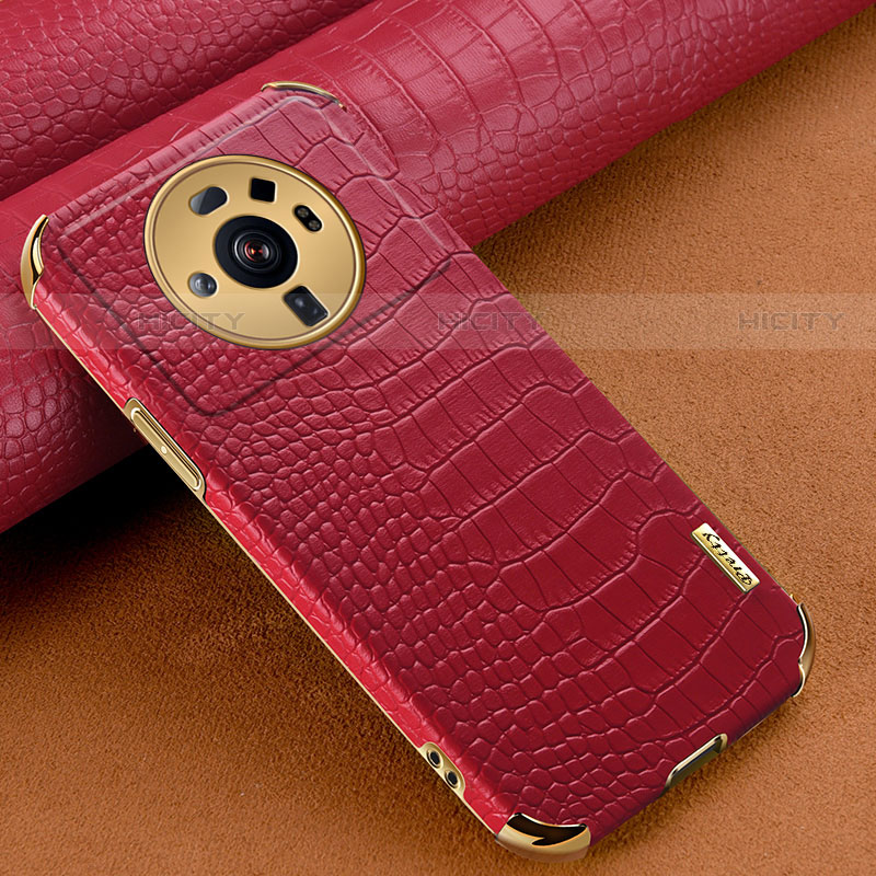 Funda Lujo Cuero Carcasa S08 para Xiaomi Mi 12 Ultra 5G Rojo