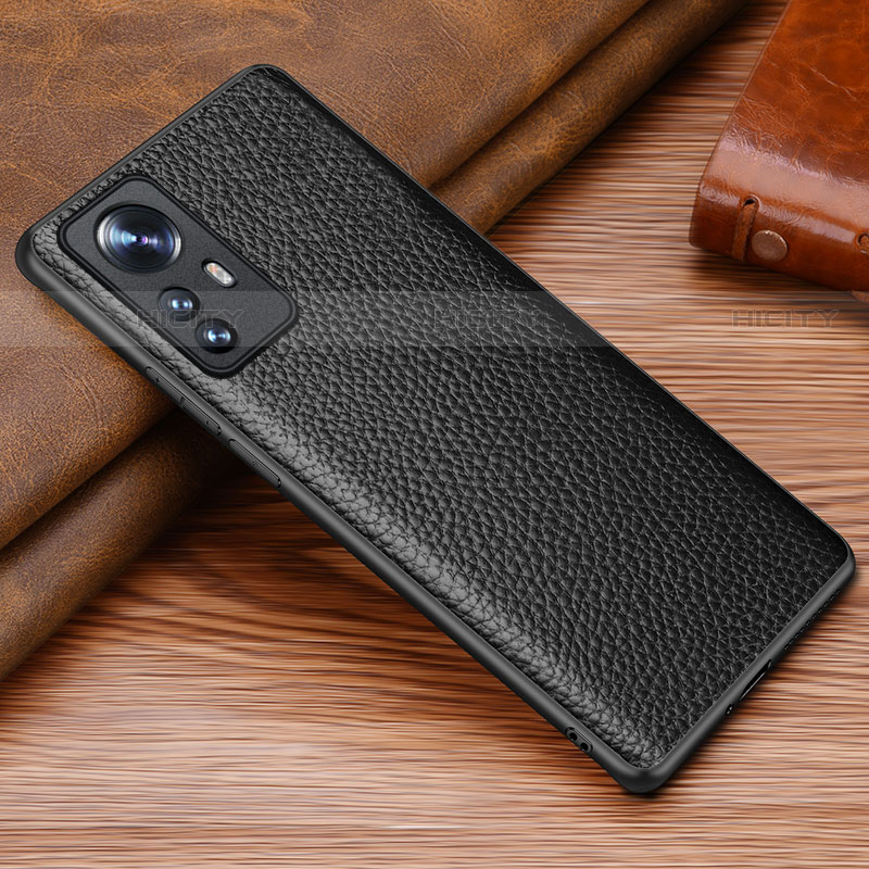 Funda Lujo Cuero Carcasa S08 para Xiaomi Mi 12X 5G Negro