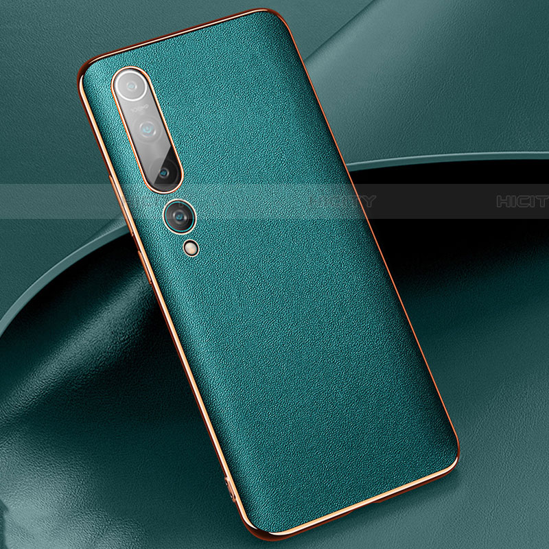 Funda Lujo Cuero Carcasa S09 para Xiaomi Mi 10 Verde