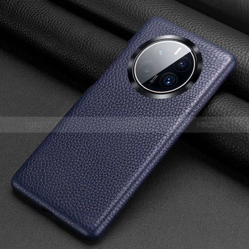 Funda Lujo Cuero Carcasa ST2 para Huawei Mate 60 Azul