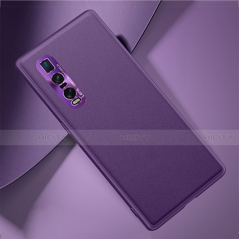 Funda Lujo Cuero Carcasa U01 para Oppo Find X2 Pro