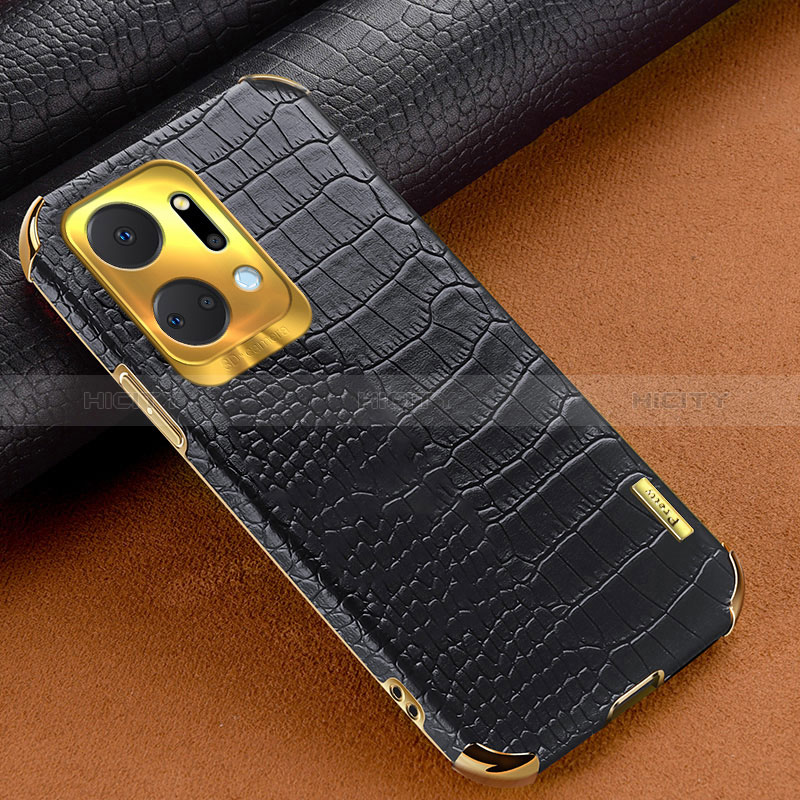 Funda Lujo Cuero Carcasa XD1 para Huawei Honor X7a Negro