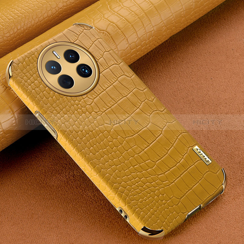 Funda Lujo Cuero Carcasa XD1 para Huawei Mate 50 Amarillo