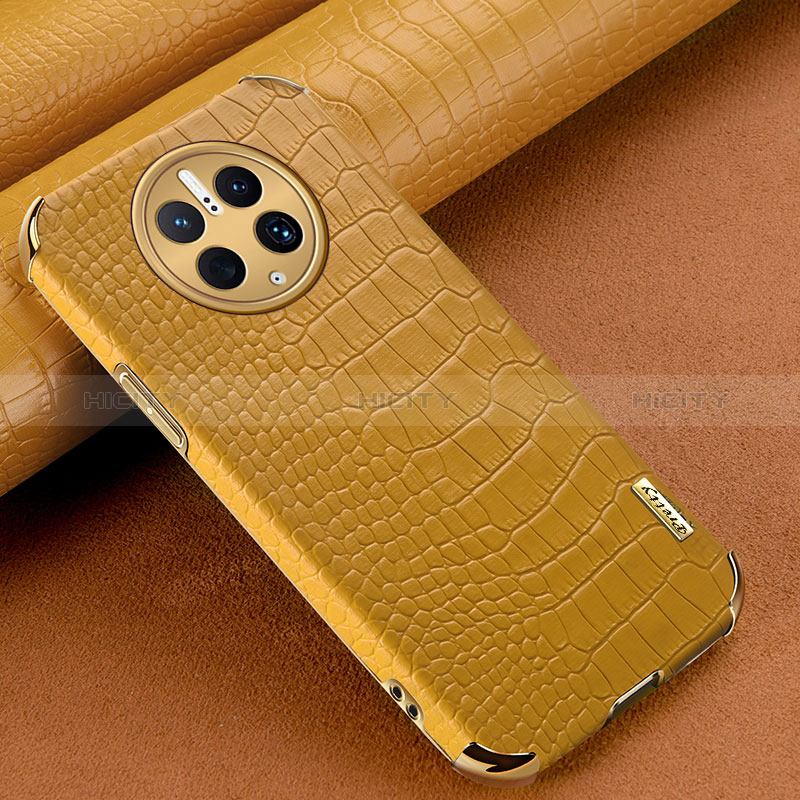 Funda Lujo Cuero Carcasa XD1 para Huawei Mate 50 Pro Amarillo