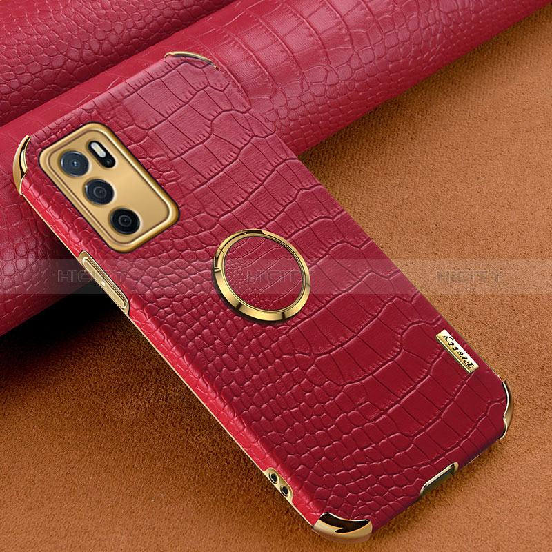 Funda Lujo Cuero Carcasa XD1 para Oppo A16 Rojo