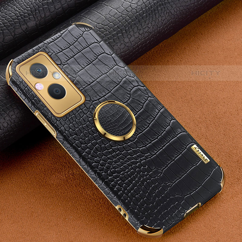 Funda Lujo Cuero Carcasa XD1 para Oppo Reno7 Lite 5G Negro