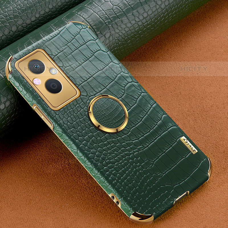 Funda Lujo Cuero Carcasa XD1 para Oppo Reno7 Z 5G Verde