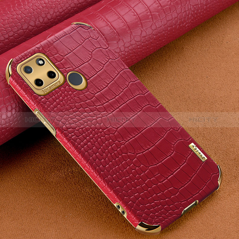 Funda Lujo Cuero Carcasa XD1 para Realme C21Y Rojo