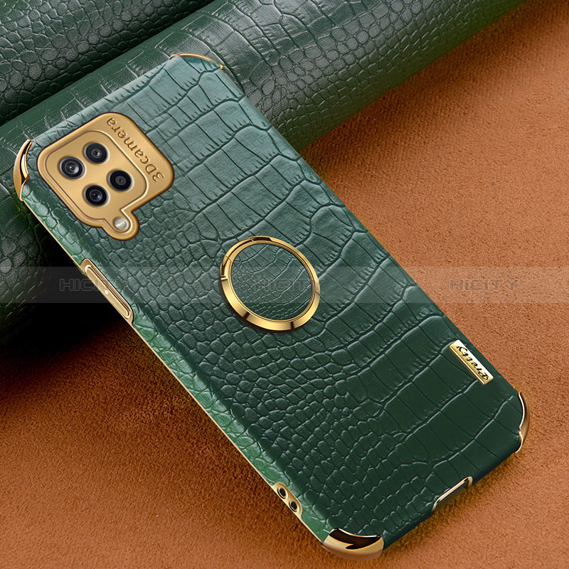 Funda Lujo Cuero Carcasa XD1 para Samsung Galaxy A12 Nacho Verde