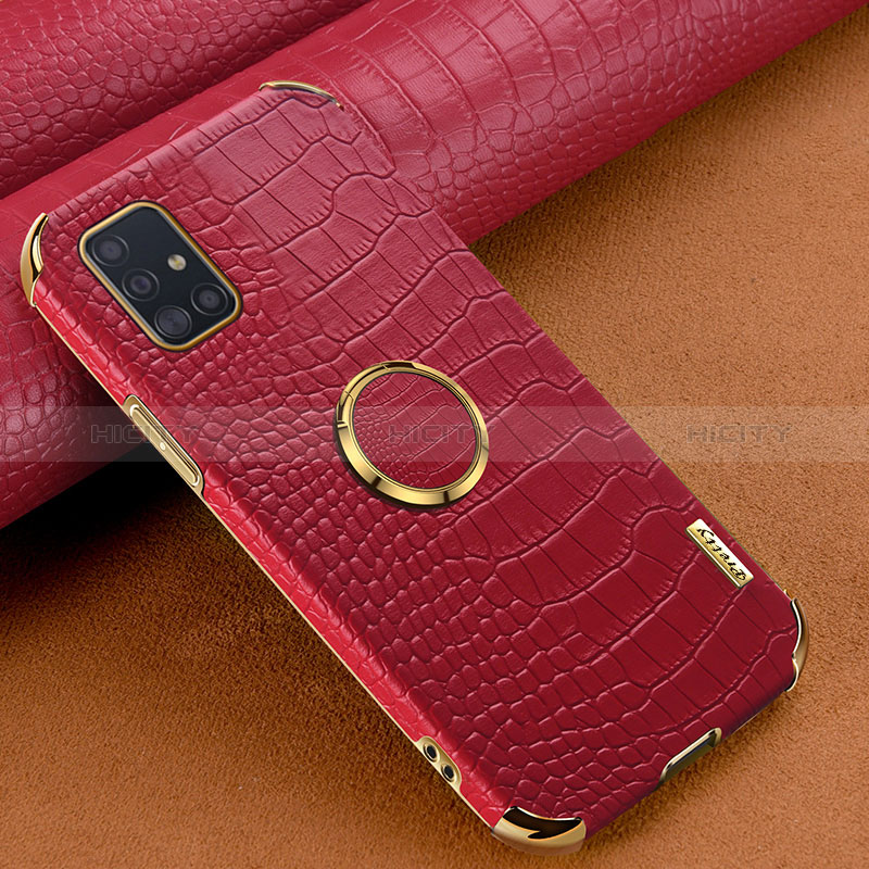 Funda Lujo Cuero Carcasa XD1 para Samsung Galaxy A51 4G Rojo