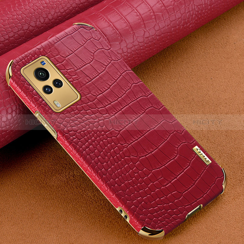 Funda Lujo Cuero Carcasa XD1 para Vivo X60 Pro 5G Rojo